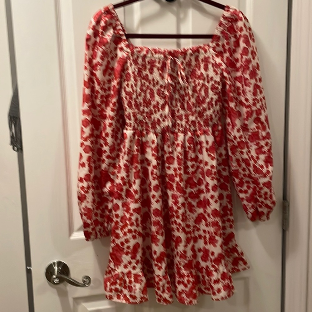 XS printed dress, stretchy, EUC
